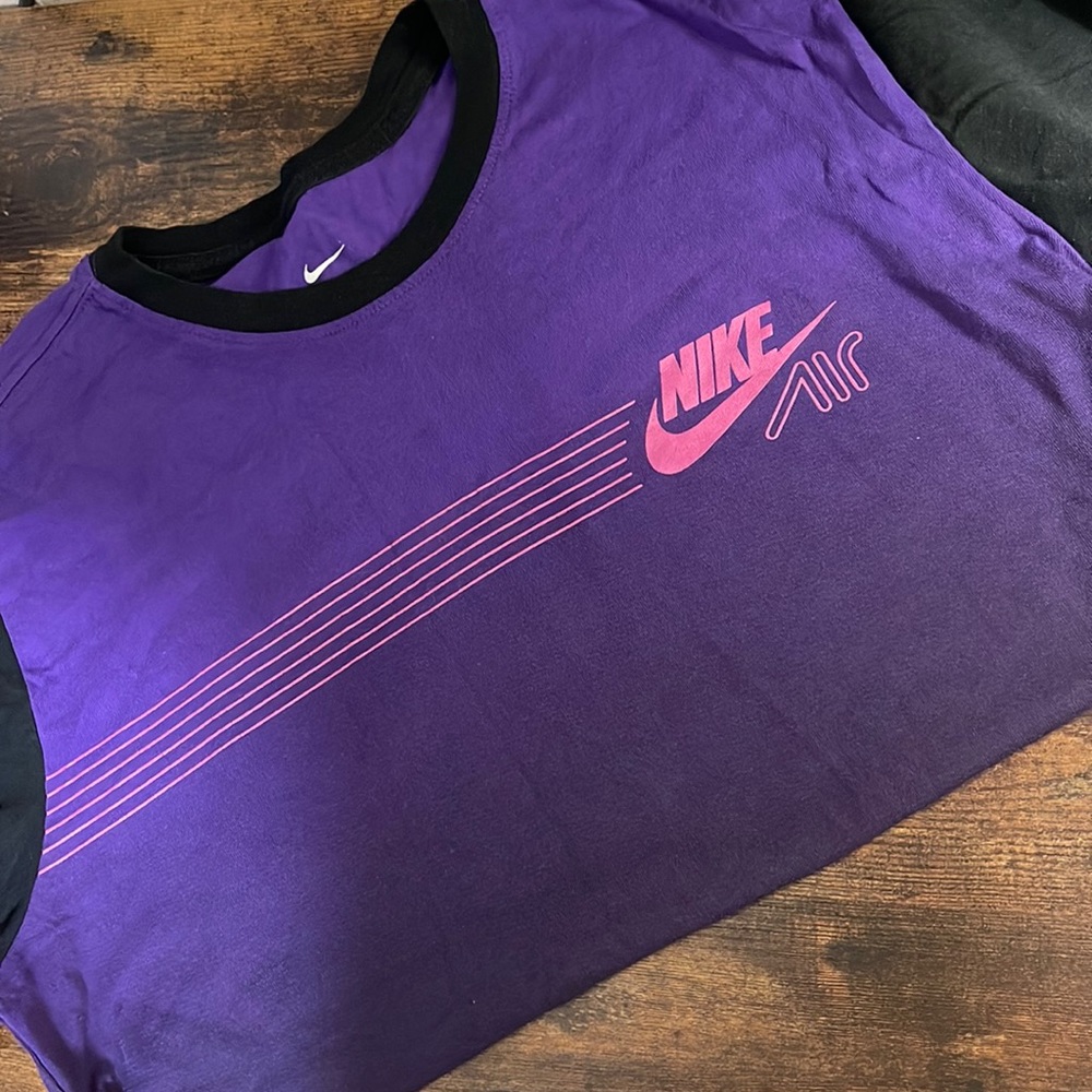 Purple pink black ombré Nike air short sleeve t shirt